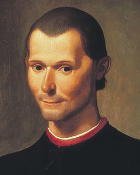 Santi di Tito’s portrait of Niccolò Machiavelli, who is considered as the founder of modern political science. He described immoral behaviour as normal and effective in politics and is famous for his book The Prince