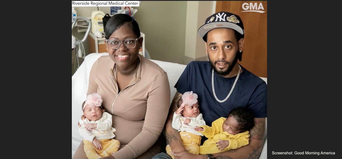 HUMAN RIGHTS1 in 264,000 chance: Mother of twins naturally conceives rare fraternal triplets